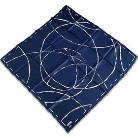Armine 9176-02 Lacivert Geometrik Desen Sura İpek Eşarp