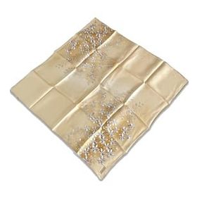 Armine 9177-52 Sarı Taş Çiçek Desen Tivil İpek Eşarp
