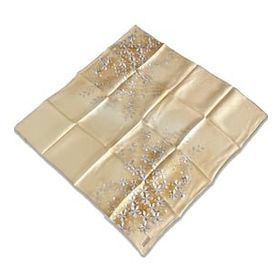 Armine 9177-52 Sarı Taş Çiçek Desen Tivil İpek Eşarp