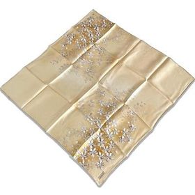 Armine 9177-52 Sarı Taş Çiçek Desen Tivil İpek Eşarp