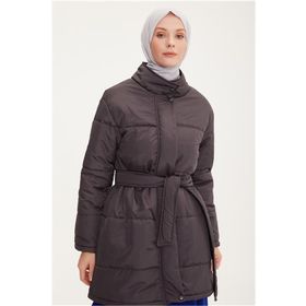 Armine Beli Kuşaklı Şişme Kaban 22k7808 Antrasit K22KA7808001-1389