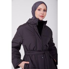 Armine Beli Kuşaklı Şişme Kaban 22k7808 Antrasit K22KA7808001-1389