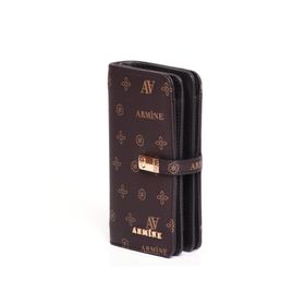 Armine C-02 Kahve Baskılı Kadın Cüzdan