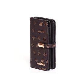 Armine C-02 Kahve Baskılı Kadın Cüzdan