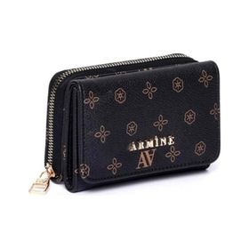 Armine C-11 Siyah Baskılı Kadın Cüzdan