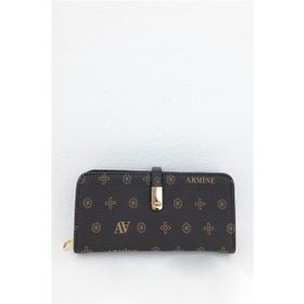Armine C02 Kahve Baskılı Bayan Cüzdan
