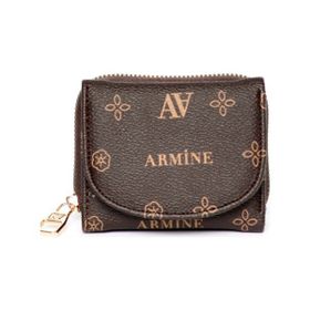 Armine C10 Kahve Kadın Baskılı Cüzdan