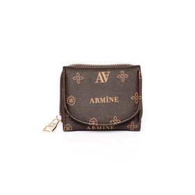 Armine C10 Kahve Kadın Baskılı Cüzdan