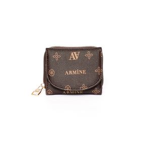 Armine C10 Kahve Kadın Baskılı Cüzdan