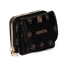 Armine C10 Mini Siyah Baskılı Kadın Cüzdan