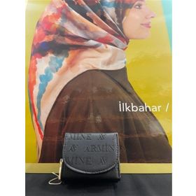 Armine C10LZRSYH Siyah Lazer Baskılı Küçük Kadın Cüzdan