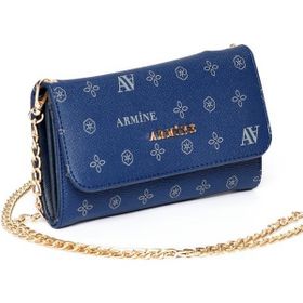 Armine C11 Kadın Lacivert Baskılı Cüzdan