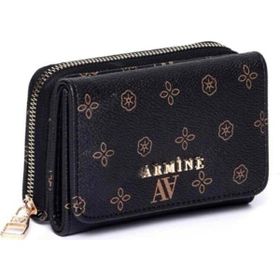 Armine C11 Kadın Siyah Baskılı Cüzdan