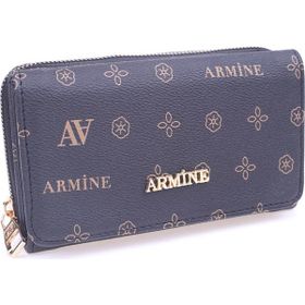 Armine C12LCV Lacivert Baskılı Orta Boy Kadın Cüzdan