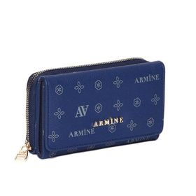 Armine C12LCV Lacivert Baskılı Orta Boy Kadın Cüzdan