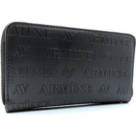 Armine C16 Siyah Kadın Lazer Baskılı Cüzdan