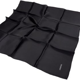Armine Düz İpek 1001 Siyah Twill Eşarp