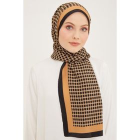 Armine F4714 Camel Siyah Petek Modal Kadın Şal