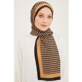 Armine F4714 Camel Siyah Petek Modal Kadın Şal