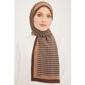 Armine F4714 Vizon Kahverengi Petek Modal Kadın Şal