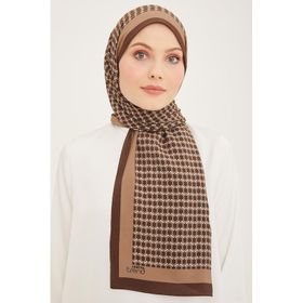 Armine F4714 Vizon Kahverengi Petek Modal Kadın Şal