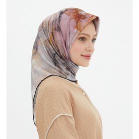 Armine Sport Twill Nostalji Desen Gülkurusu Füme Eşarp