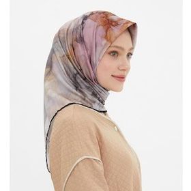 Armine Sport Twill Nostalji Desen Gülkurusu Füme Eşarp