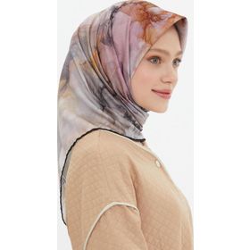 Armine Sport Twill Nostalji Desen Gülkurusu Füme Eşarp