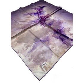Armine Sport twill (tivil) Nostalji Desen Mor Lila Eşarp