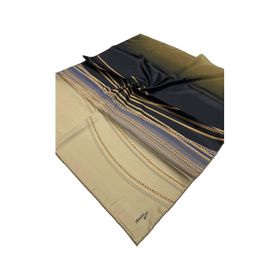 Armine Sport twill (tivil) Nostalji Zincir Desen Eşarp Vizon Gold Siyah Eşarp
