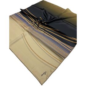 Armine Sport twill (tivil) Nostalji Zincir Desen Eşarp Vizon Gold Siyah Eşarp
