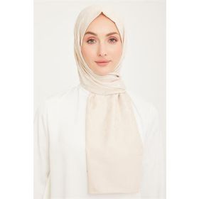 Armine SYR24950 Trend Life Jakarlı Ekru A Logo Dama Desen Kadın Şal