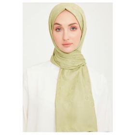 Armine SYR24950 Trend Life Jakarlı Ekru A Logo Dama Desen Kadın Şal