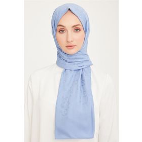 Armine SYR24950 Trend Life Jakarlı Ekru A Logo Dama Desen Kadın Şal