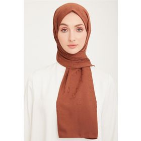 Armine SYR24950 Trend Life Jakarlı Ekru A Logo Dama Desen Kadın Şal