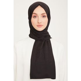 Armine SYR24953 Trend Life Jakarlı Siyah A Logo Dama Desen Kadın Şal
