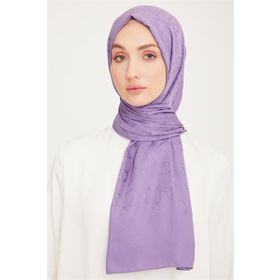 Armine SYR25050 Trend Jakarlı Mor A Logo Dama Desen Kadın Şal