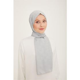 Armine SYR25055 Trend Jakarlı Gümüş A Logo Dama Desen Kadın Şal