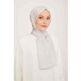 Armine SYR25055 Trend Jakarlı Gümüş A Logo Dama Desen Kadın Şal