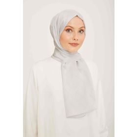 Armine SYR25055 Trend Jakarlı Gümüş A Logo Dama Desen Kadın Şal