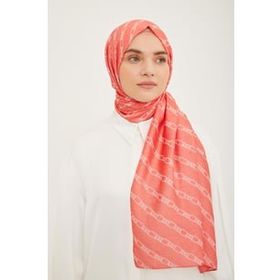Armine SYR25090 Trend Pure Lina Nar Çiçeği Zincir Desen Kadın Şal