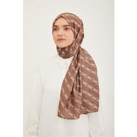 Armine SYR25106 Trend Pure Lina Kahverengi Zincir Desen Kadın Şal