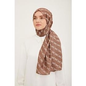Armine SYR25106 Trend Pure Lina Kahverengi Zincir Desen Kadın Şal