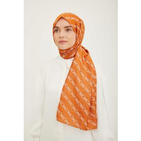 Armine SYR25108 Trend Pure Lina Kiremit Renk Zincir Desen Kadın Şal