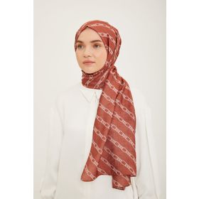 Armine SYR25108 Trend Pure Lina Kiremit Renk Zincir Desen Kadın Şal