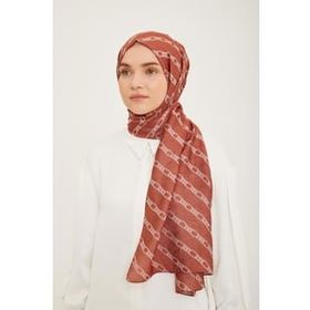 Armine SYR25108 Trend Pure Lina Kiremit Renk Zincir Desen Kadın Şal