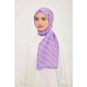 Armine SYR25112 Trend Pure Lina Mor Renk Zincir Desen Kadın Şal