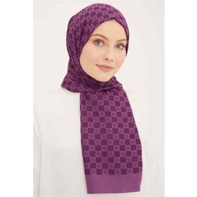 Armine SYR25142 Trend Ultra Lıght A Logo Patlıcan Moru Kadın Şal