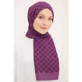 Armine SYR25142 Trend Ultra Lıght A Logo Patlıcan Moru Kadın Şal