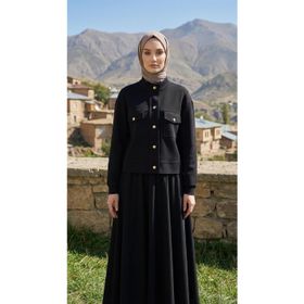 Armine Trend 26YT604 Siyah Ceket Etekli Bayan Takım
